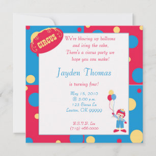 Invitation circuscopy, On fait exploser des ballons...