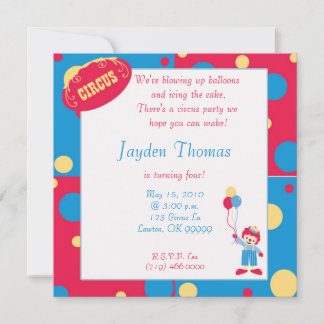 Invitation circuscopy, On fait exploser des ballons...