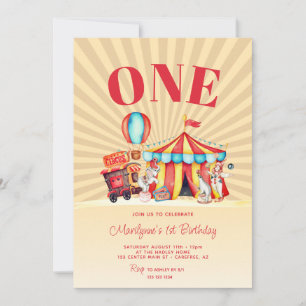 Invitation Cirque Carnaval Grand Chapiteau 1er Anniversaire