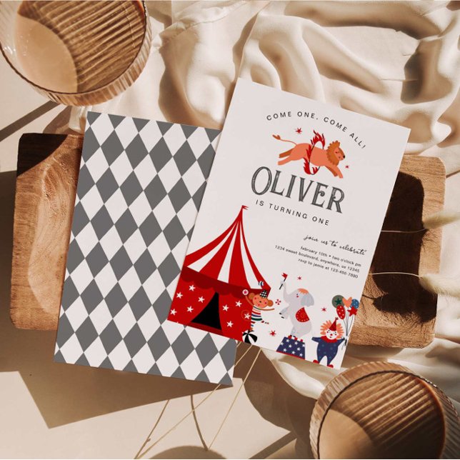 Invitation Cirque ou Carnaval Thématique Anniversaire (Créateur téléchargé)