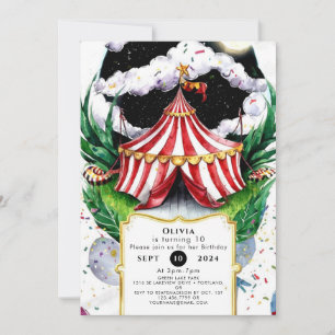 Invitation Cirque Whimsical Festic Anniversaire