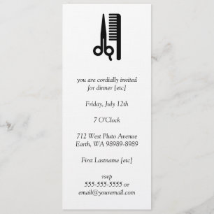 Invitation Ciseaux et peigne