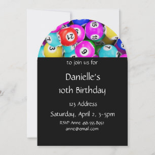 Invitation Citation amusante Bingo Thème Anniversaire N'impor