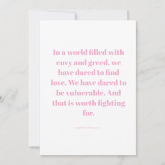 Invitation Citation d'amour