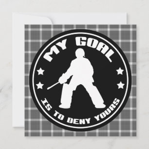 Invitation Citation de gardien de terrain de hockey sur gazon