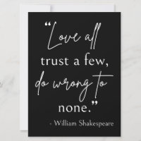 Citation De Shakespeare - Amour, Confiance Et Erre