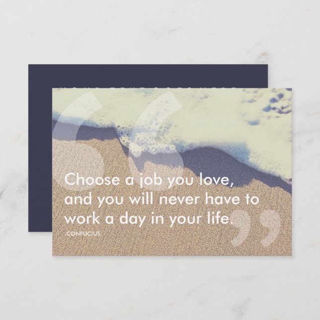 Invitation citation de succès confucius (Devant / Derrière)