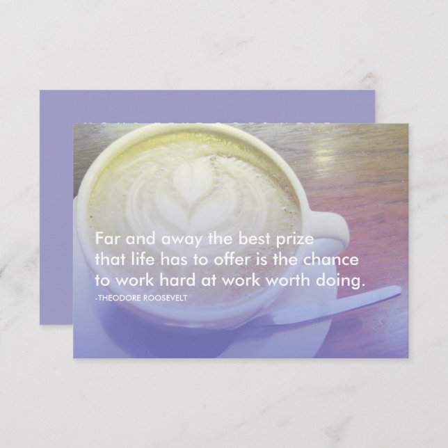 Invitation citation de succès de Roosevelt (Devant / Derrière)