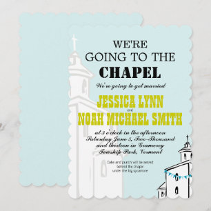 Invitation Citation de typographie Nous allons à la chapelle