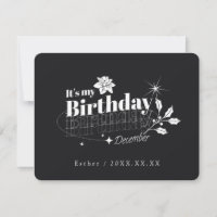 Citation Fleurie Personnalisée Noir pour Anniversa