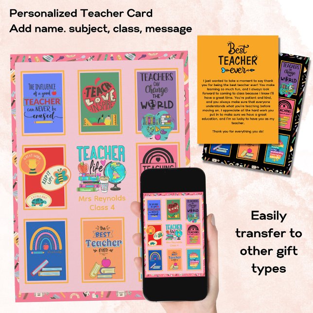 Invitation Citations De Cadeaux Enseignants Drôle Appréciatio (Créateur téléchargé)