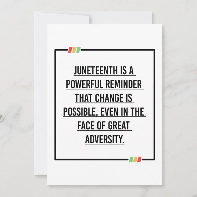 Invitation Citations du 11° siècle, Liberté des Africains-Amé (Devant)