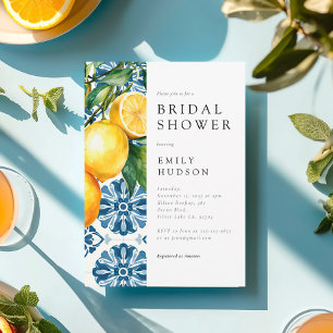Invitation Citron Citrus Positano Fête des mariées italienne