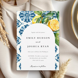 Invitation Citron Citrus Positano Mariage italien