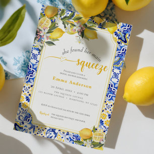 Invitation Citron Méditerranée Pincée Principale Mariage Show