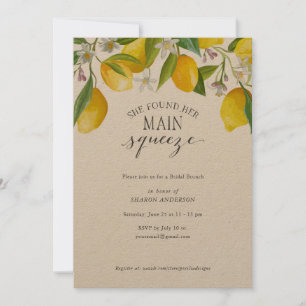 Invitation Citron rustique Elle a trouvé son pressoir princip