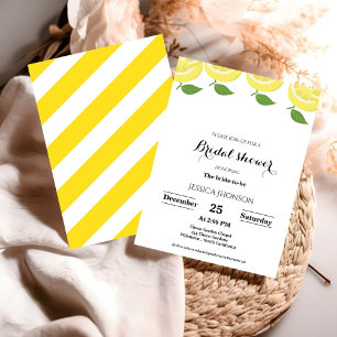 Invitation Citron thème été nuptiale douche