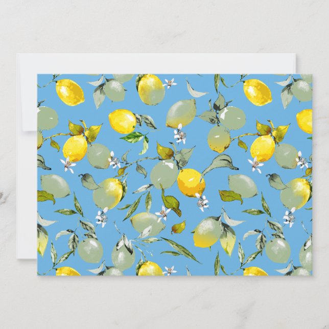 Invitation citrons aquarelle 27 (Devant)