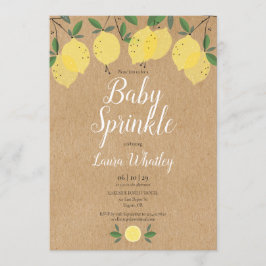 Invitation Citrons Boho Rustique Bébé Sprinkle