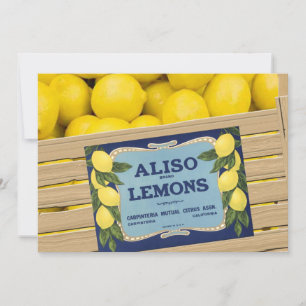 Invitation Citrons d'Aliso dans une caisse