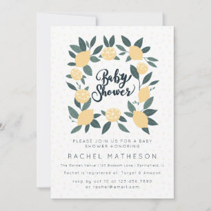 Invitation Citrons et baby shower de feuillage
