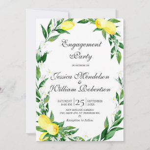 Invitation Citrons Green Blossom Engagement Party