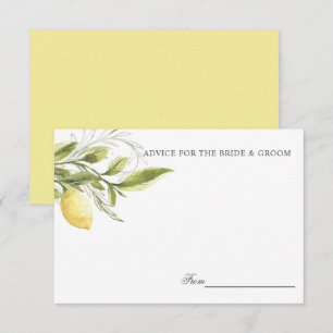 Invitation Citrons jaunes et Mariages feuille Conseils ou rec