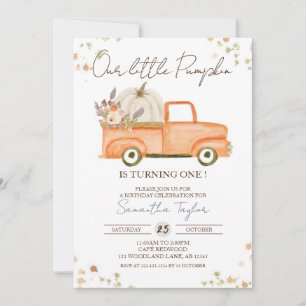 Invitation Citrouille 1er Anniversaire, Automne Anniversaire,