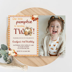 Invitation Citrouille Anniversaire Notre Petit Citrouille Tou