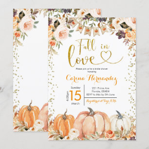 Invitation Citrouille Automne automne dans l'amour Fête des m