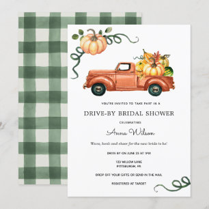 Invitation Citrouille Automne Truck Drive par Fête des mariée