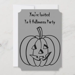 Invitation citrouille avec visage coupé pour la fête d'hallow