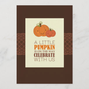 Invitation Citrouille Baby shower