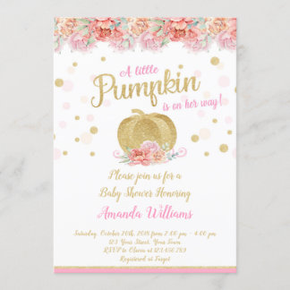 Invitation Citrouille Baby shower