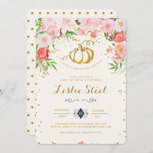 Invitation Citrouille Baby shower