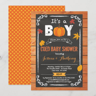 Invitation Citrouille Baby shower
