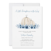 Citrouille bleu Baby shower bilingue espagnol angl