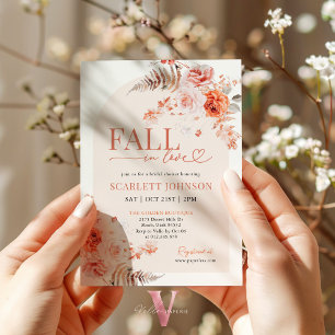 Invitation CITROUILLE BOHO Chute en amour Nuptiale Douche Inv