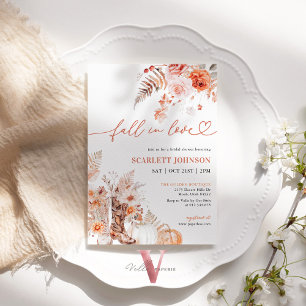 Invitation CITROUILLE BOHO Chute en amour Nuptiale Douche Inv