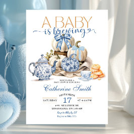 Invitation Citrouille Chinoiserie Baby brasse le Baby shower