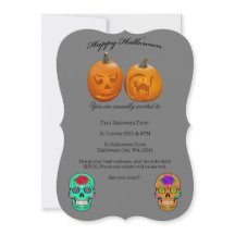 Citrouille Crâne de sucre Halloween Fête Invitatio
