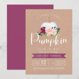 Invitation Citrouille d'automne Baby shower