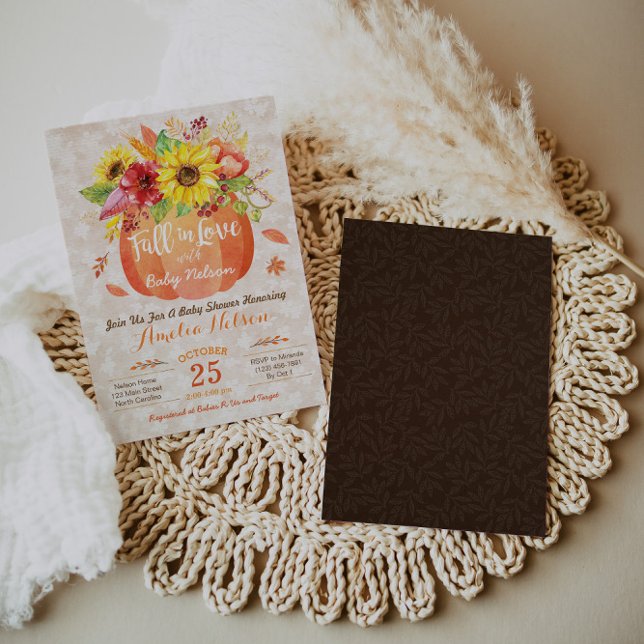 Invitation Citrouille d'automne Baby shower (Créateur téléchargé)