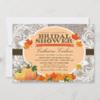 Citrouille d'automne Burlap & Lace et Fête de l'ma