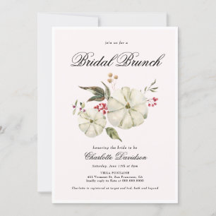 Invitation Citrouille d'automne Romantique Feminine Bridal Br