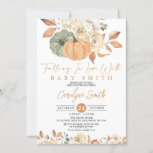 Citrouille d'automne tombant dans le Baby shower d