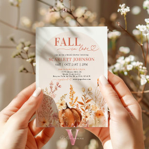 Invitation Citrouille d'automne TOMBE DANS L'AMOUR Fête des m