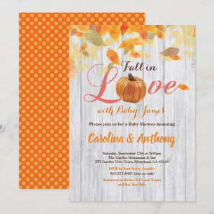 Invitation Citrouille de baby shower neutre pour le genre boi