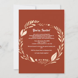 Invitation Citrouille de couronne d'automne Frame Thanksgivin
