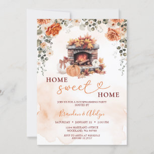 Invitation Citrouille de la fête de l'automne Accueil Sweet H